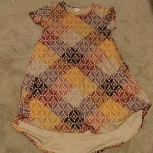 Lularoe Carly S rust geometric